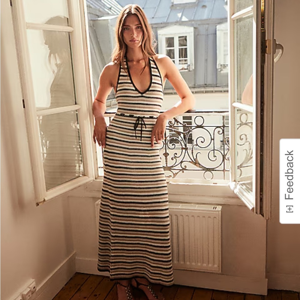 Express Multicolor Striped Maxi Dress